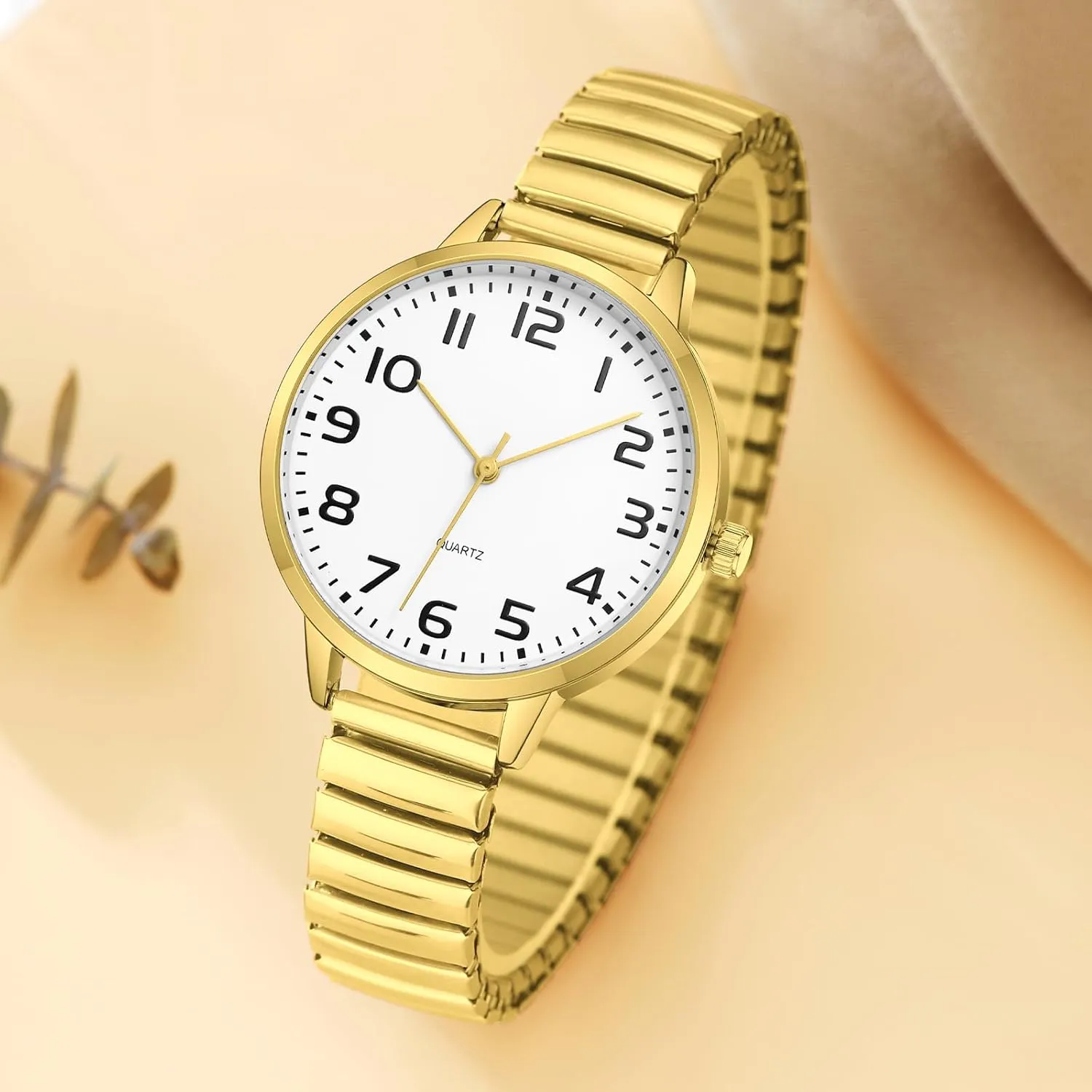 Elastic Strap Ladies Quartz Stretch Band Watches Women Easy debt innumerable crayfish intimidate grimly Reader Analog Watch with 