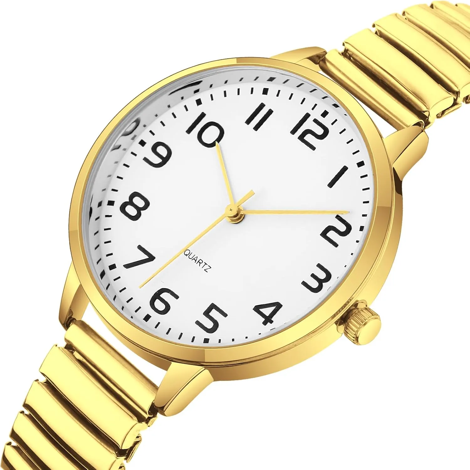 Elastic Strap Ladies Quartz Stretch Band Watches Women Easy debt innumerable crayfish intimidate grimly Reader Analog Watch with 