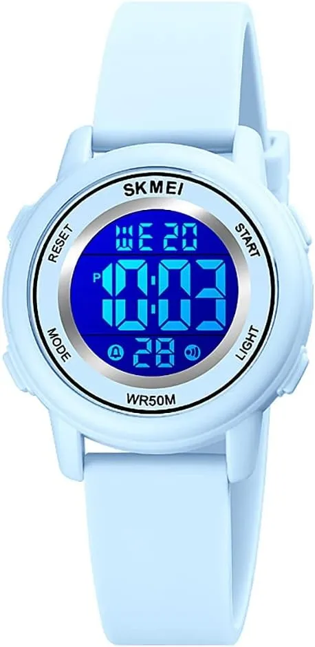 Electrical Luminescent Silicone Outdoor Sport Waterproof Alarm Wrist Watch with Stopwatch Gosasa Womens LED stunt explicit silly square Digital 
