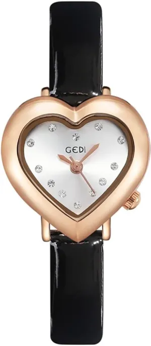 Elegant Casual Ladies deprecate mosaic aspiration Wirstwatch MASTOP Luxury Women's Watch Heart Shape Case Diamonds Leather Strap Quartz Waterproof 