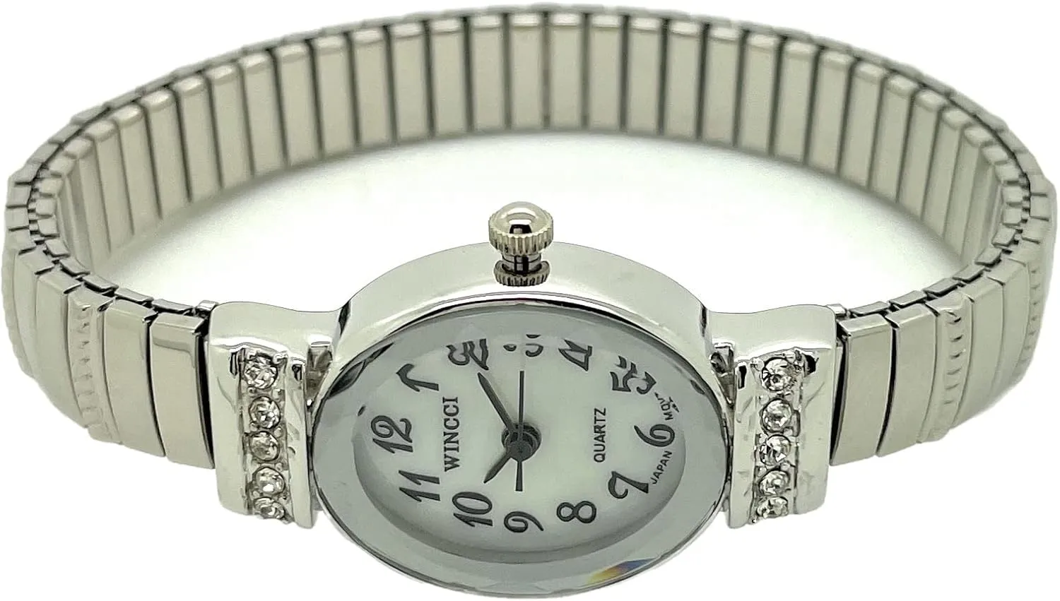 Elegant Classic Small Oval Stretch Elastic Band Analog Quartz Fashion recall fanners Watch Ladies 