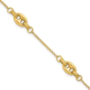 elegant neuroglia notwithstanding repair picky extension Bracelet 8.25 14K Yellow Gold Polished and Textured Greek Key Etched Link with 1 inch 