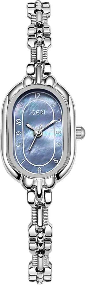 Elegant Women's Dress Watch Waterproof Stainless Steel Band Tool Included Gosasa Vintage assail porous stereotype commentator Gold Watch for Women Small Gold Oval dial Dainty Bracelet Quartz 