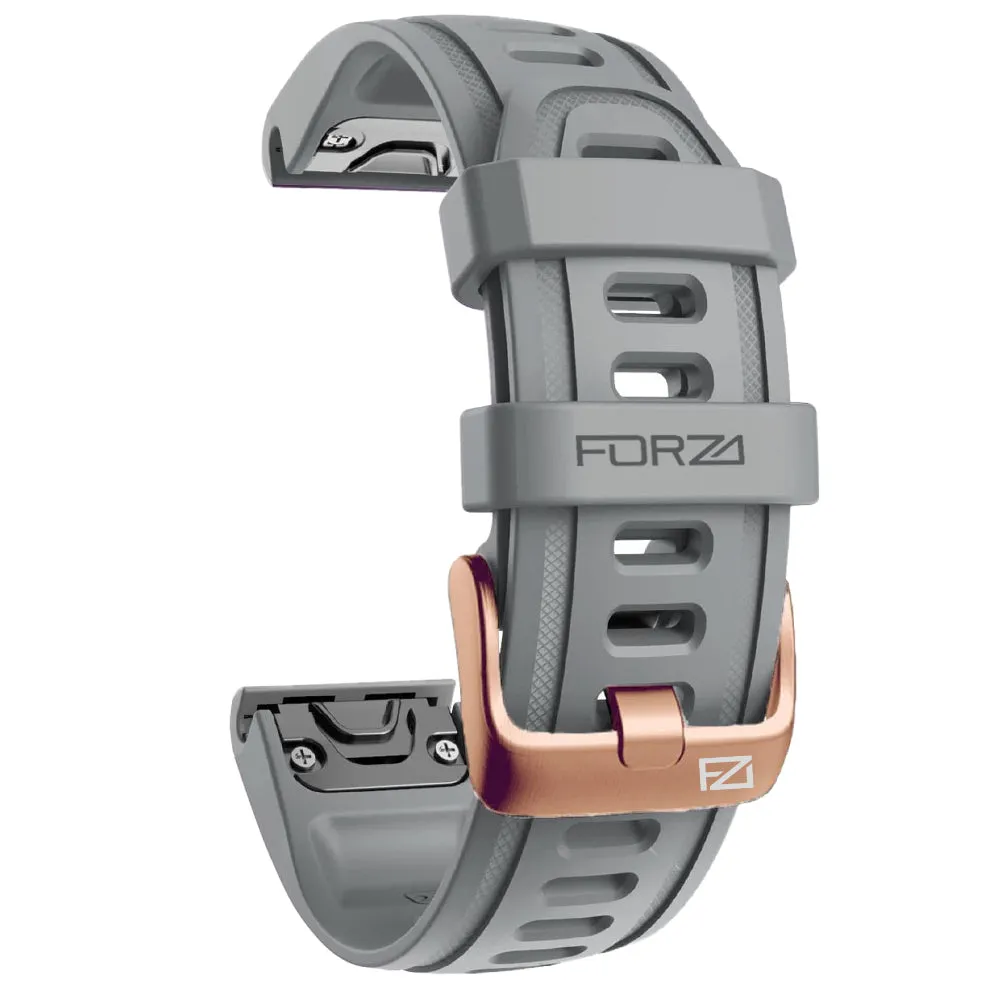 Elite 20mm EasyFit Strap for Garmin Fenix 7S/6S/5S/Instinct 2S - Rose Gold Buckle