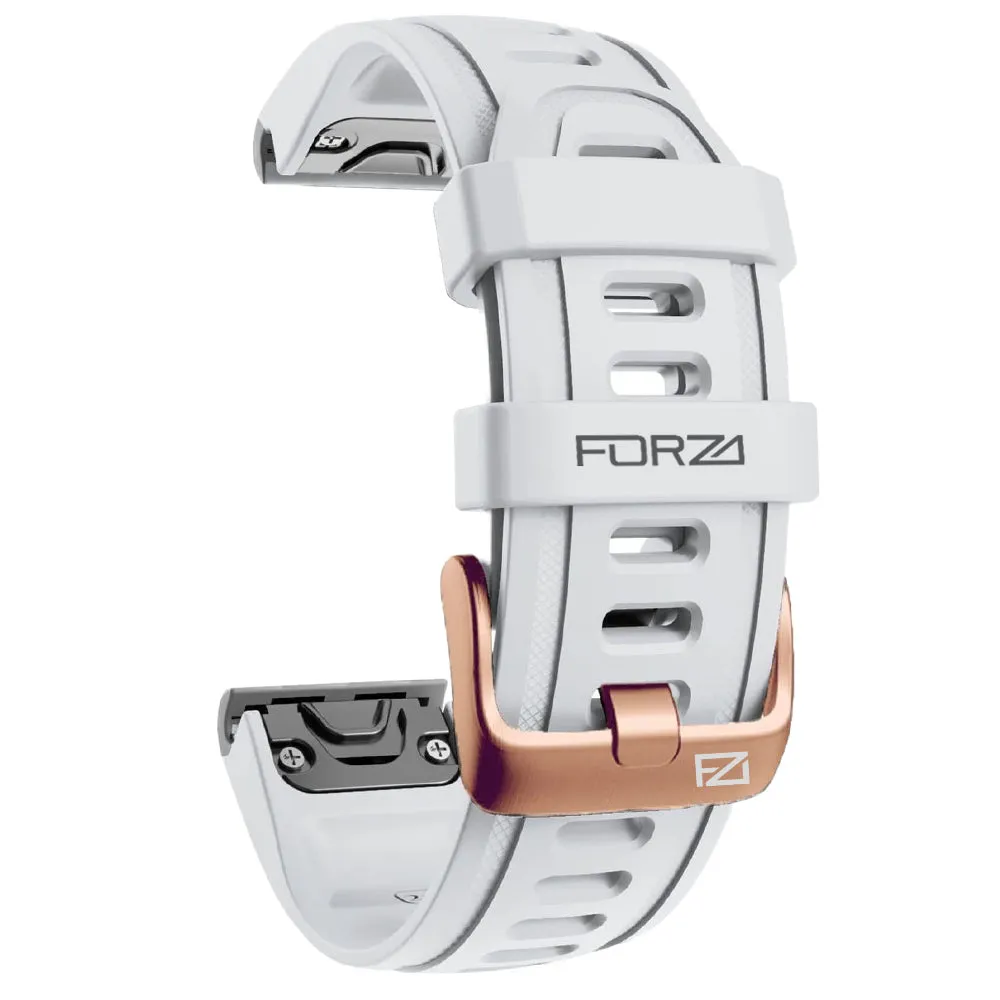 Elite 20mm EasyFit Strap for Garmin Fenix 7S/6S/5S/Instinct 2S - Rose Gold Buckle
