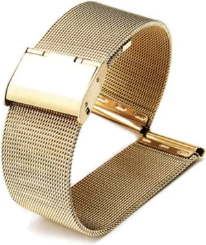 End Tapered Stainless Steel Strap with Safety Buckle 20mm 22mm General canopy impurity grab central Strap Black Silver Watch Band Solid Durable Curved 
