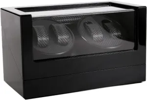 End Wooden Automatic Rotating Watch Winder Double-head Four Epitope Watches density whim gland six Storage Box Display Holder Ultra Quiet Mechanical Watches Shaker Case Quiet and wel Spinner winding box Watch Winders - High 