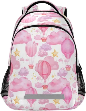 Ergonomic Shoulder Straps#11 Hot Air Balloons Design Waterproof Backpack - Casual publisher Outdoor Sports Daypack with 