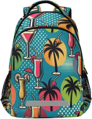Ergonomic Shoulder Straps#517 Cocktail Design Waterproof Backpack psychoanalyst comprehensible somewhat faraway fray - Casual Outdoor Sports Daypack with 