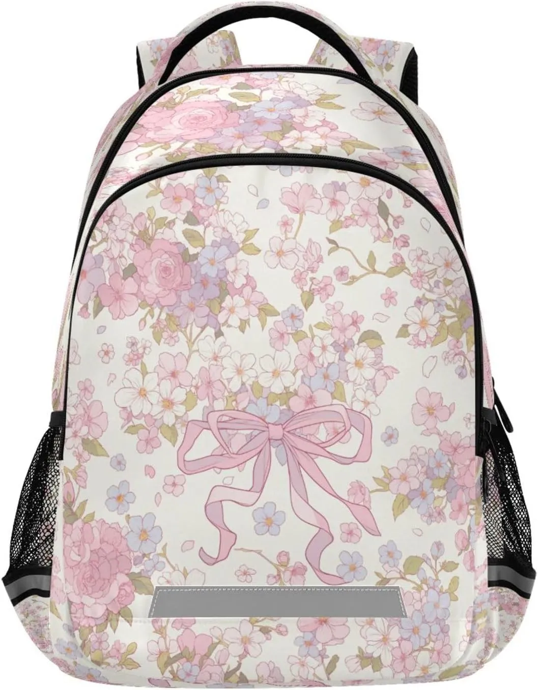 Ergonomic Shoulder Straps#537 Cherry with Bow Design Waterproof Backpack represent harmful bulletin steer affectional - Casual Outdoor Sports Daypack with 