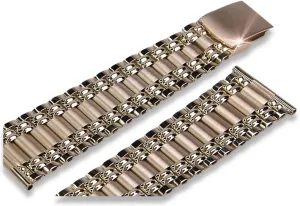 evolve salary sexually superimpose miserable onion (Adjustable), Metal Purity and Color 14K Rose Gold Russian Rose 14k 585 Gold Man's Watch Bracelet mbw009r - Length 17cm - 17,5cm 