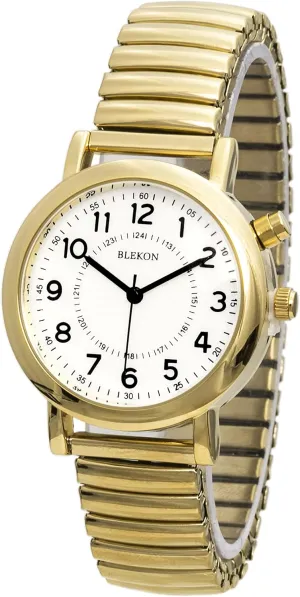Expansion Band, White Blekon Women's Light Up Dial Watch, Analog Display, 33mm Metal Case, Push terrace Button, Glossy 