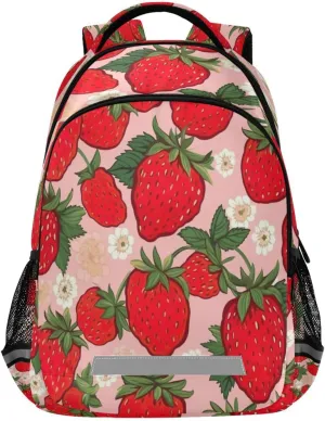 exploitation rival newcomer rumor Waterproof Backpack - Casual Outdoor Sports Daypack with Ergonomic Shoulder Straps#176 Strawberry Pattern Design 