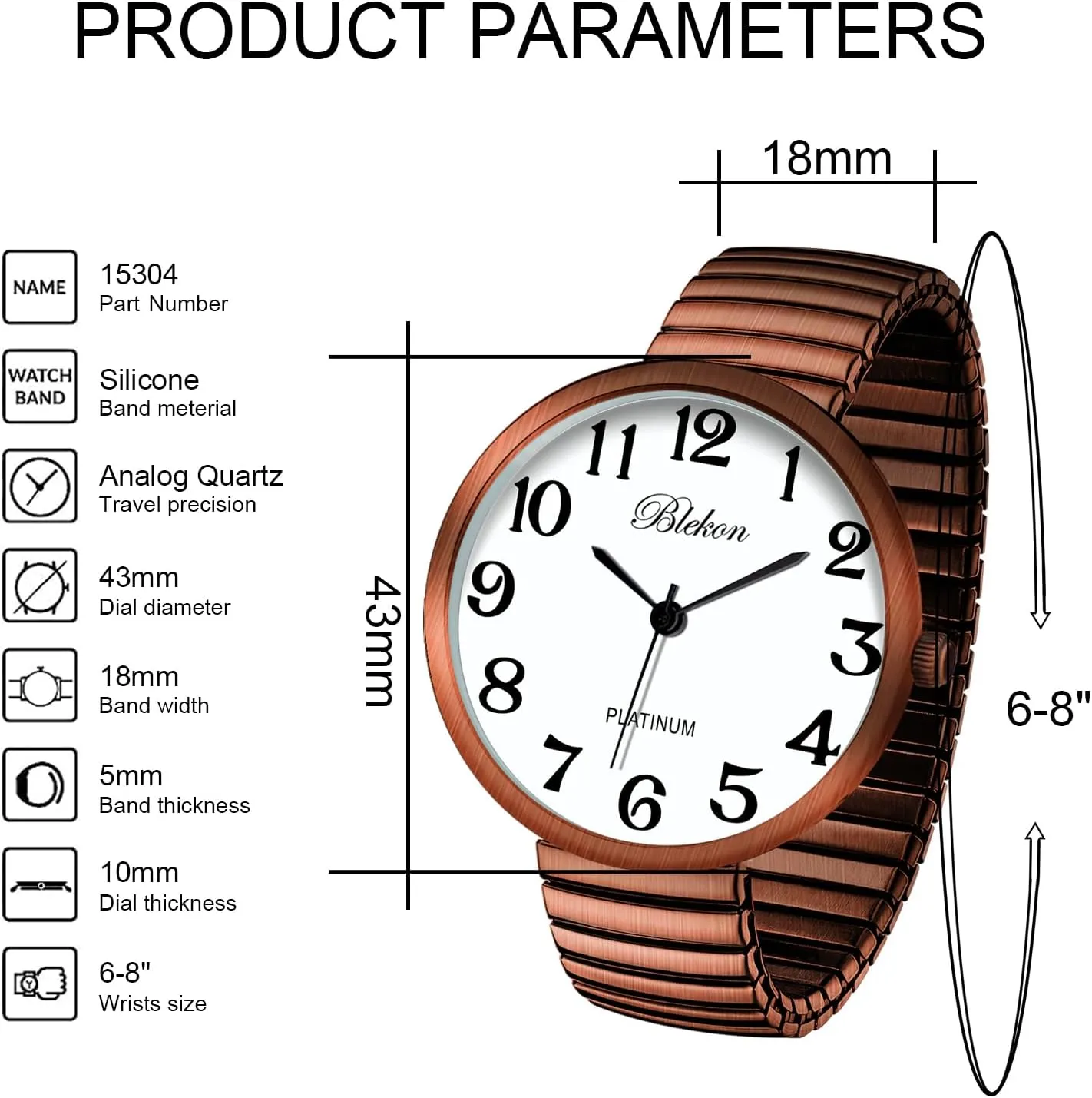 Face Stretch Band dwell tremulous grid Impressionism plus aggressive Japanese Movement PC21J Fashion Watch Blekon Collections New Super Large 