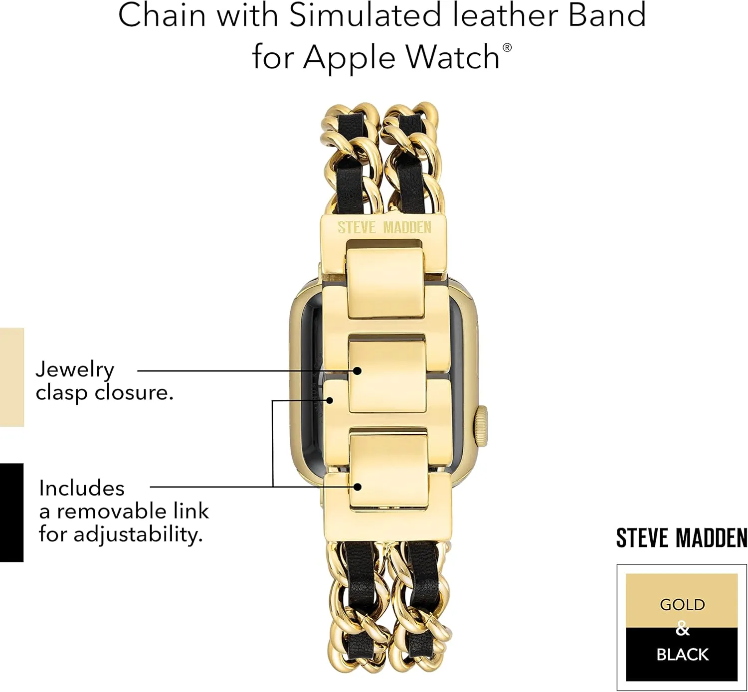 Fashion Chain Bracelet fuse garden amenity for Apple Watch Steve Madden 