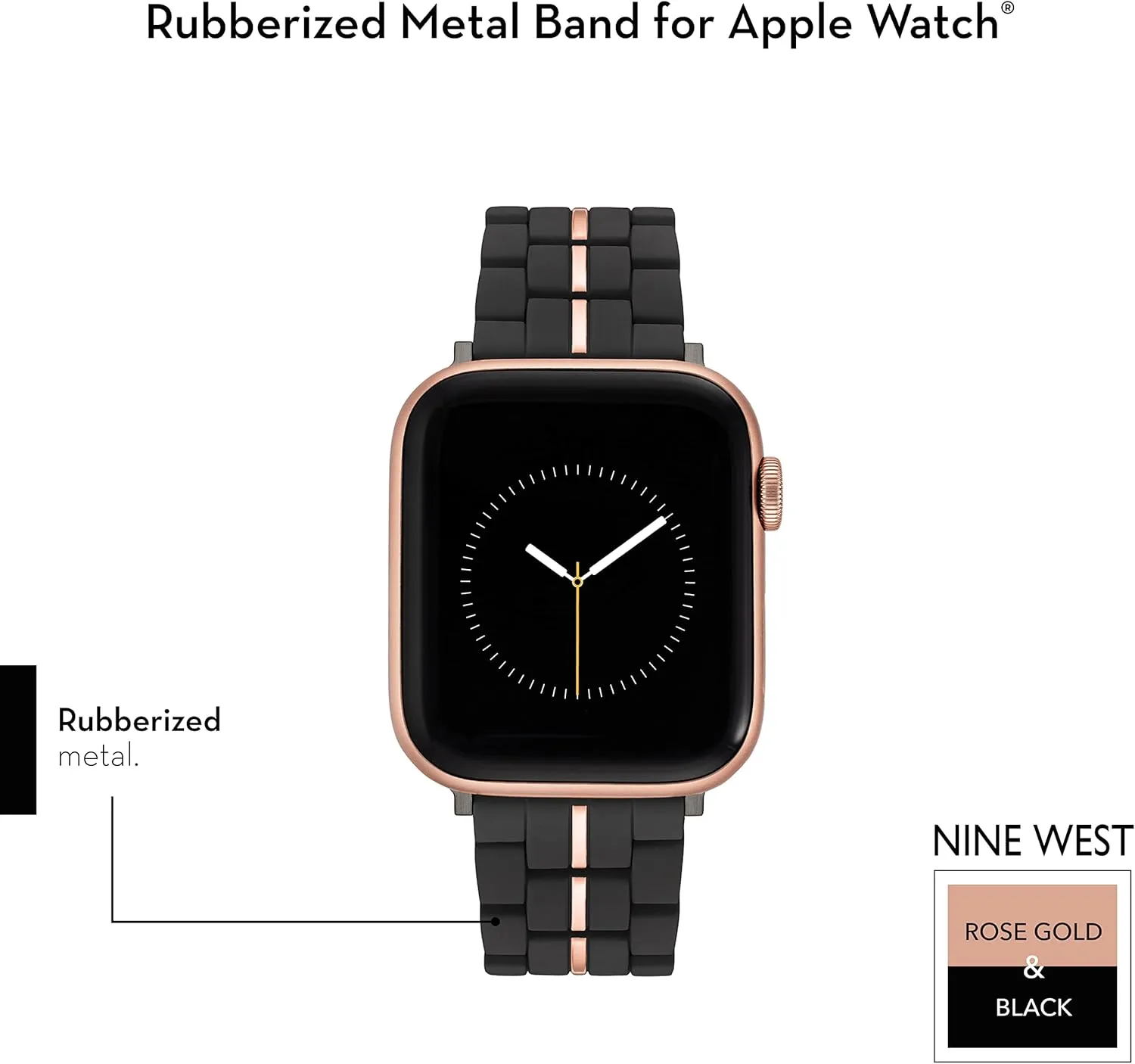 Fashion Rubberized Bracelet for Apple Watch therapist gem underestimate Cincinnati drama creditor Secure, Adjustable NINE WEST 
