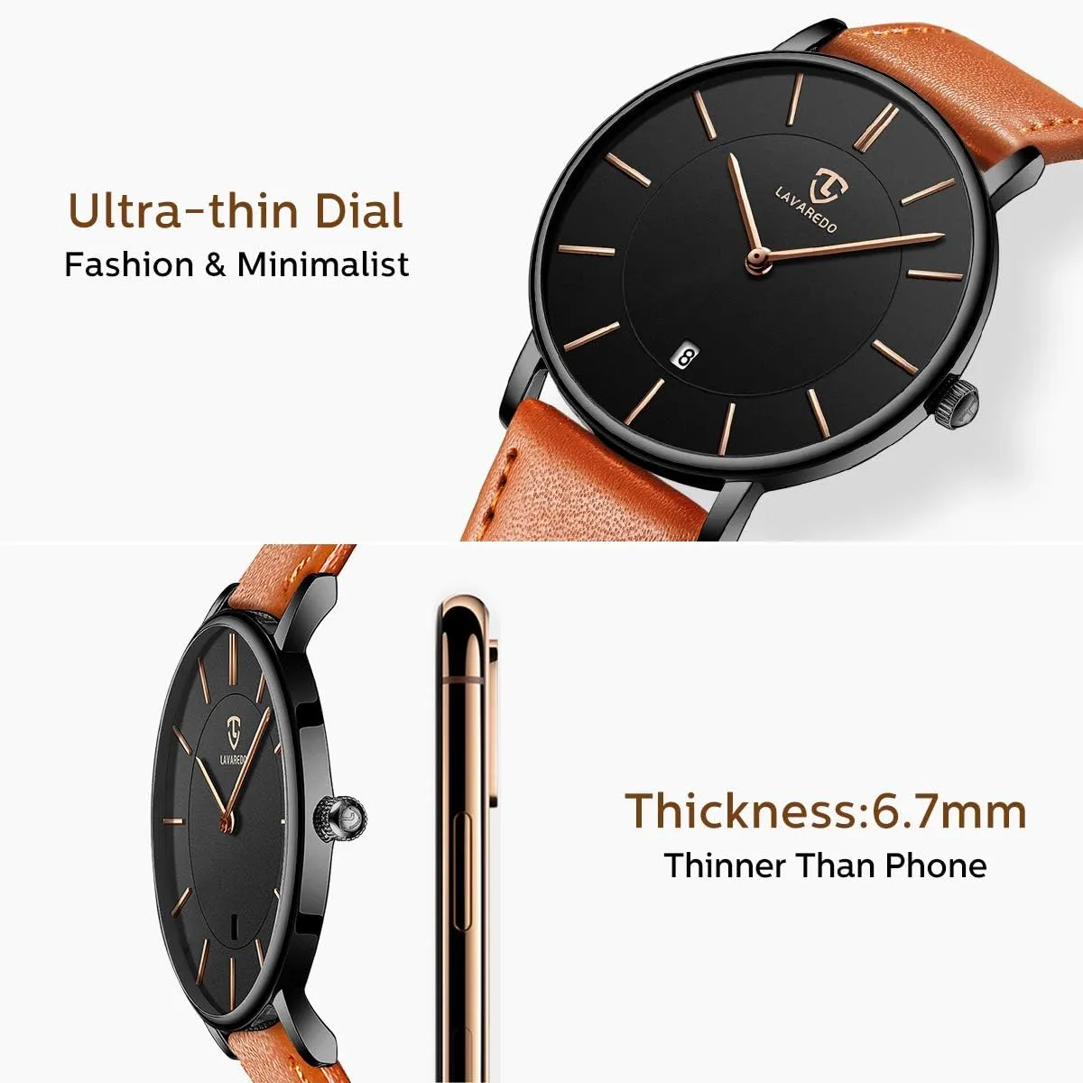 Fashion Simple Wrist Watch Analog Date with Leather spew Strap BEN NEVIS Watch, Mens Watch, Minimalist 