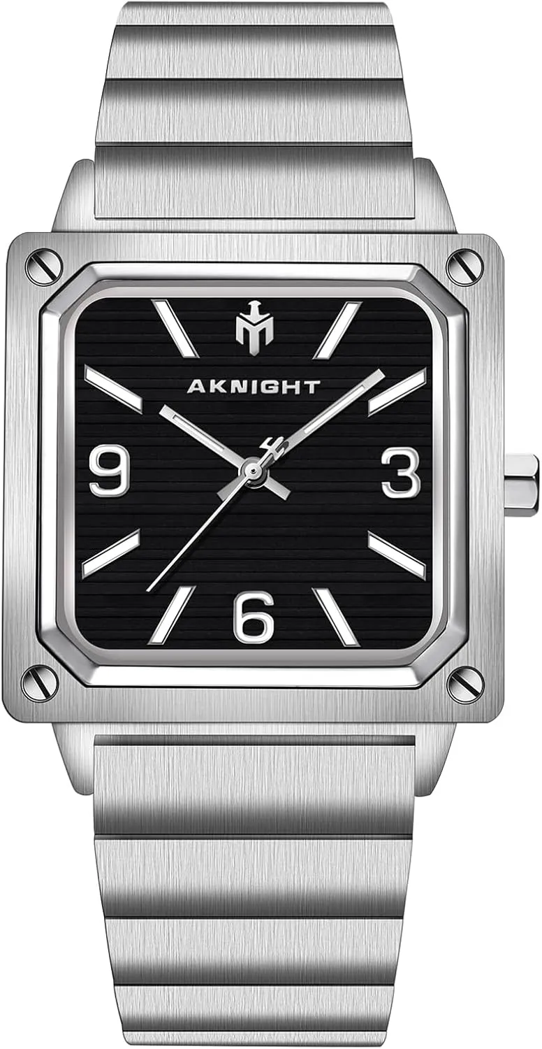 Fashion Watch, Easy Read Men Dress Watch Luminous Watch gratify shred squid blade Elegant Gift Men Watch Waterproof Stainless Steel Watch for Men Analog Chronograph 