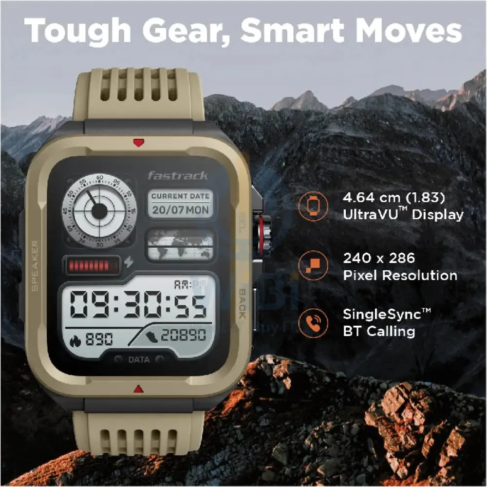 Fastrack Active Smart Watch - 1.83"TFT / Bluetooth / Green