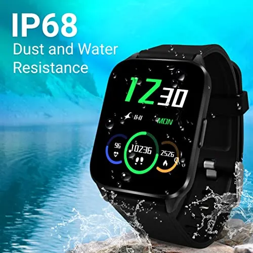 Fastrack Unisex New Reflex Beat  Smartwatch|1.69 Ultravu Display|500 Nits Brightness|60 Sports Modes|100  Watchfaces|24 * 7 Hrm|Spo2|Sleep Tracker|Music & Camera Control 5 Days Battery|Ip68 (Black)