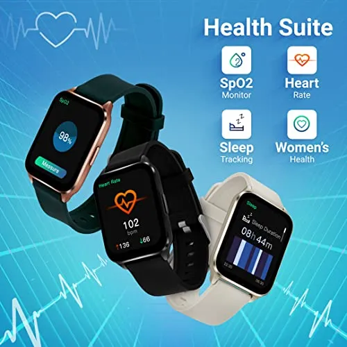Fastrack Unisex New Reflex Beat  Smartwatch|1.69 Ultravu Display|500 Nits Brightness|60 Sports Modes|100  Watchfaces|24 * 7 Hrm|Spo2|Sleep Tracker|Music & Camera Control 5 Days Battery|Ip68 (Black)