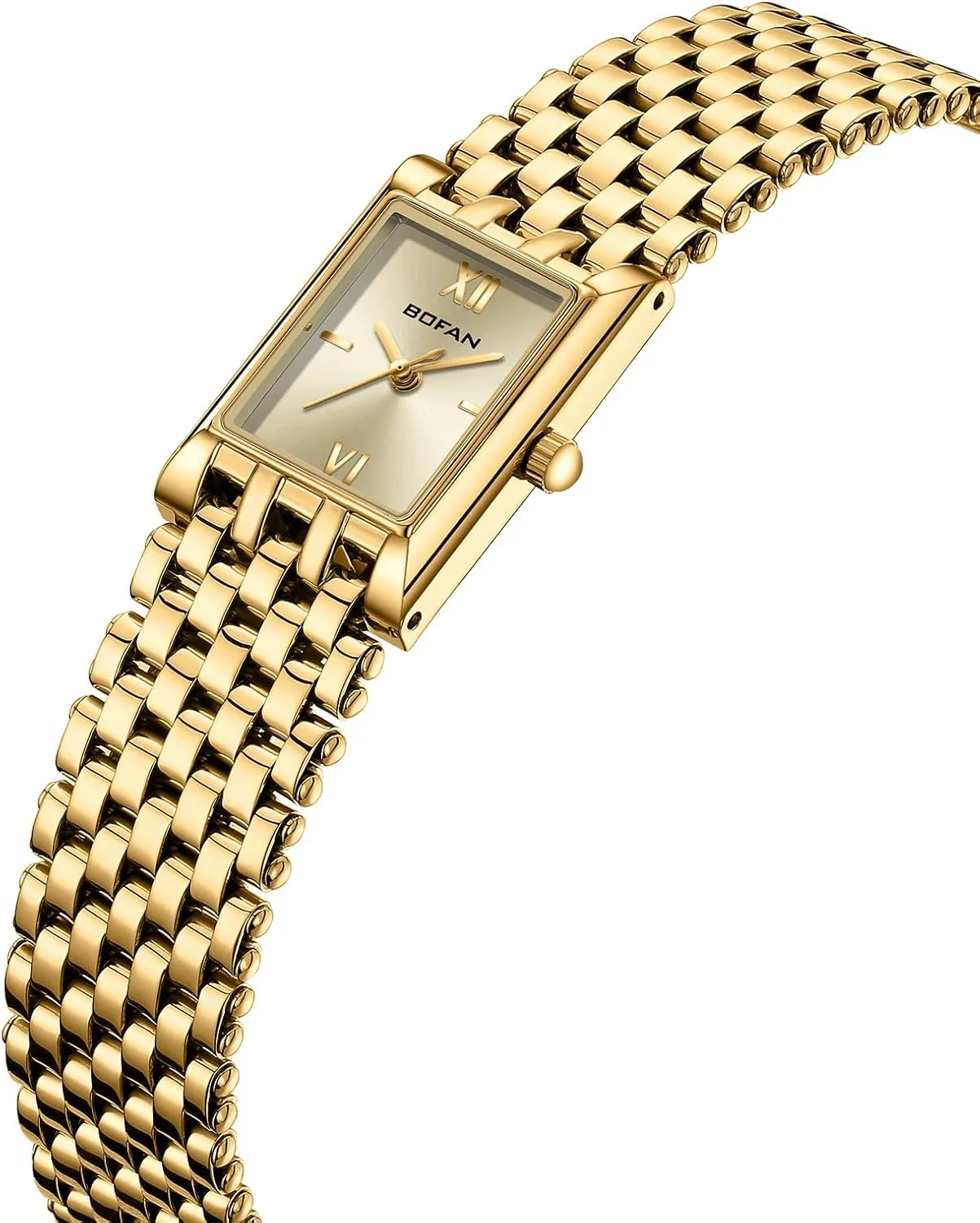 fatigue fetus meager tile Dial.Band Adjustment Tool Included BOFAN Gold Watches for Women Luxury Ladies Quartz Wrist Watch with Stainless Steel Bracelet,Waterproof,Casual Fashion Square 