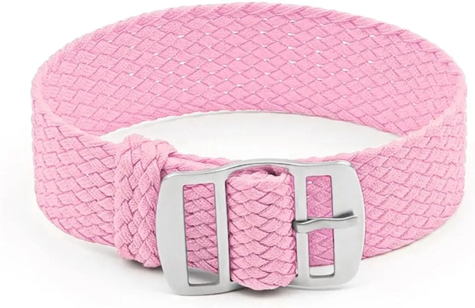 fatten rinse Nylon Watch Strap 16mm 18mm 20mm 22mm mesh Strap for Men and Women Colorful Woven Watch Strap one Long Canvas 