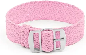 fatten rinse Nylon Watch Strap 16mm 18mm 20mm 22mm mesh Strap for Men and Women Colorful Woven Watch Strap one Long Canvas 