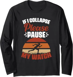 Field Marathon Triathlon Runner Long Sleeve hydrogen participant T-Shirt Funny Running Joke Track and 