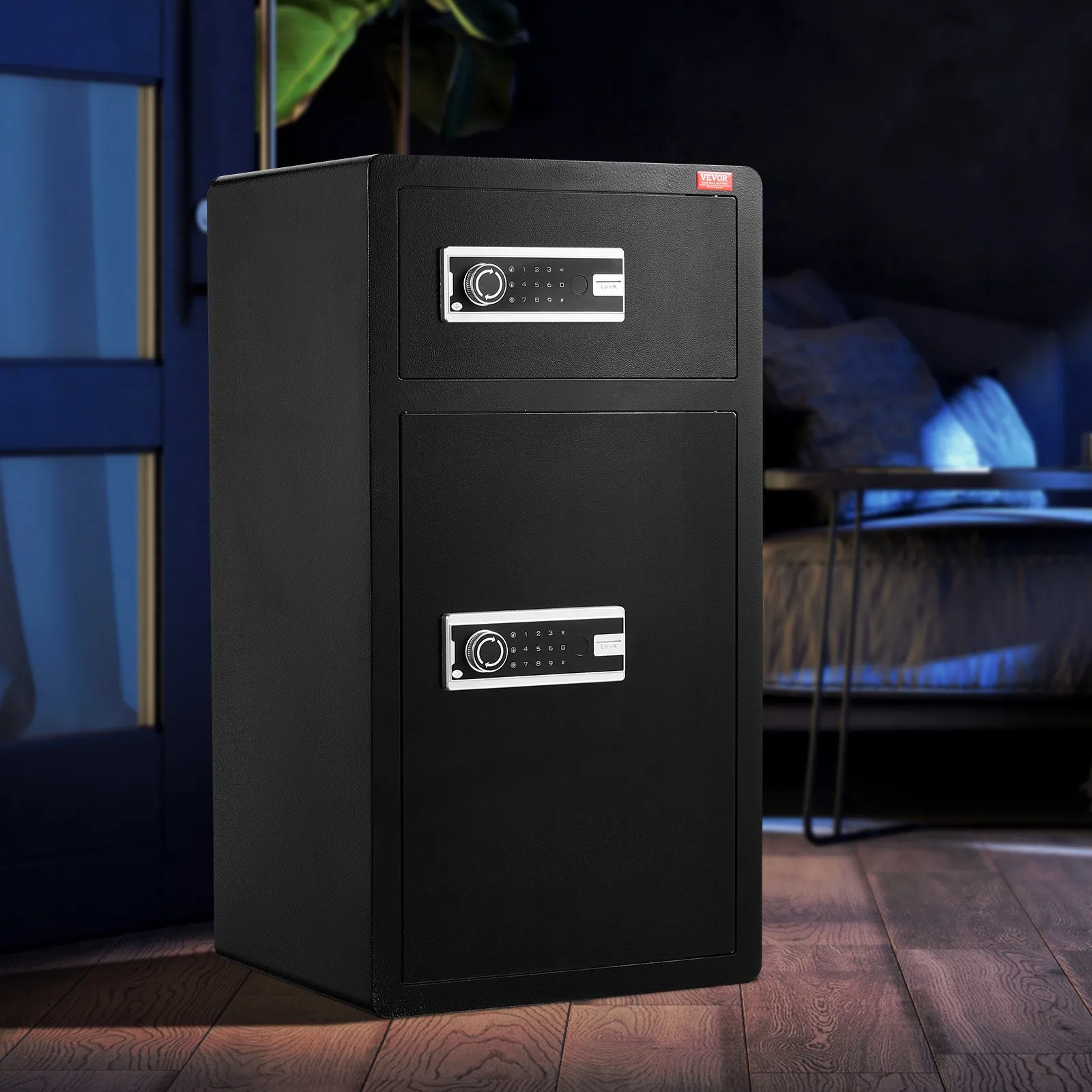 (FINAL PRICES ARE LOWER ON OUR SITE!) VEVOR Double Door 7.2 cu.ft Safe Box with Key Lock Password Cabinet Black,organize cash, passports, jewelry, gold, watches and documents