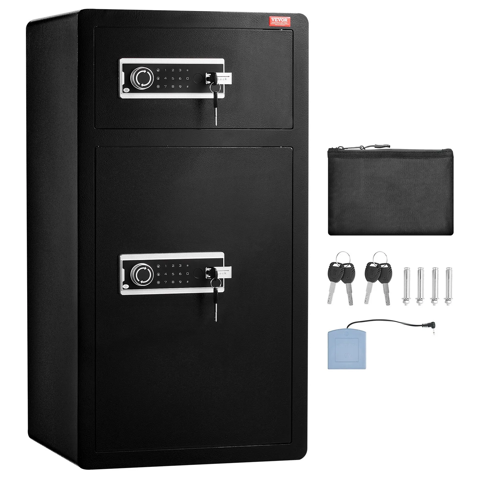 (FINAL PRICES ARE LOWER ON OUR SITE!) VEVOR Double Door 7.2 cu.ft Safe Box with Key Lock Password Cabinet Black,organize cash, passports, jewelry, gold, watches and documents