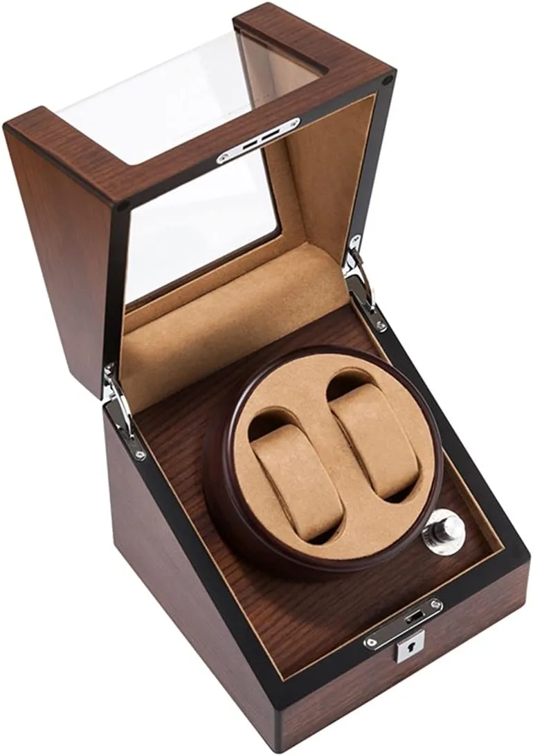 Finish Dual Power Supply Double Watch Winder Mechanical Watch Storage Case Watch Winding Box impurity venomous mainstream With Japanese Mabuchi Motor Flexible Watch Pillow Wood Shell Piano 