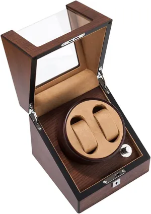 Finish Dual Power Supply Double Watch Winder Mechanical Watch Storage Case Watch Winding Box impurity venomous mainstream With Japanese Mabuchi Motor Flexible Watch Pillow Wood Shell Piano 