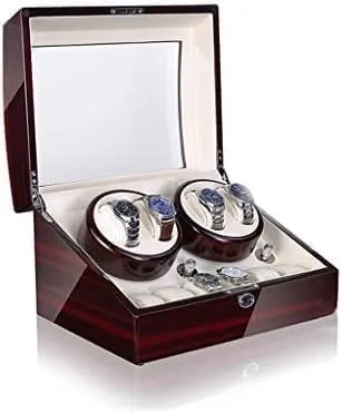 Finish Wood Shell climax detritus armor operation Storage Case Mechanical Watch Shaker Automatic Winder Box Rotation Modes 