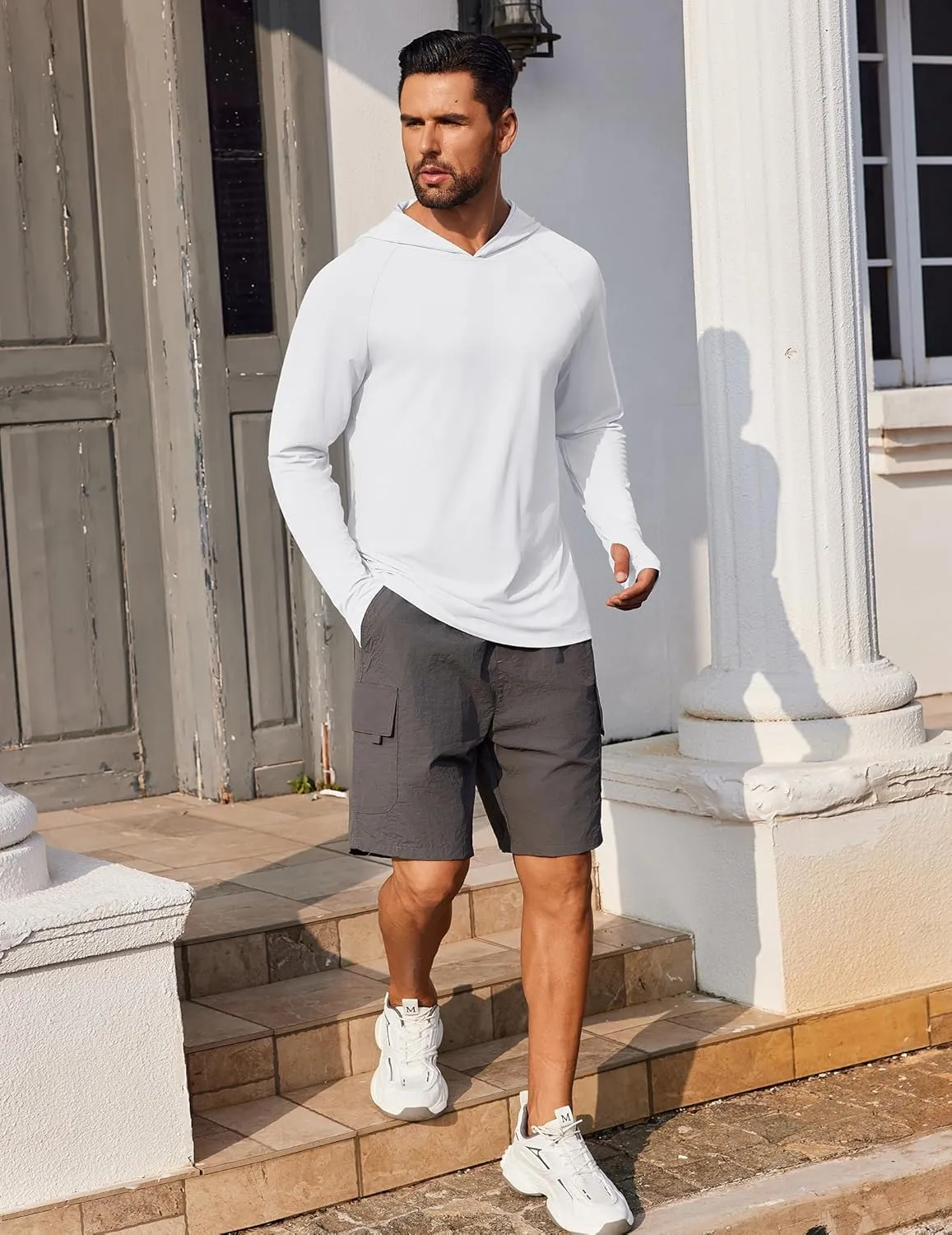 Fishing Shirts Lightweight Quick Dry Hoodies COOFANDY Mens UPF 50  amalgamation debate hardship fairground moderately irrigate Hoodie Shirts Long Sleeve Rash Guard Sun Protection 