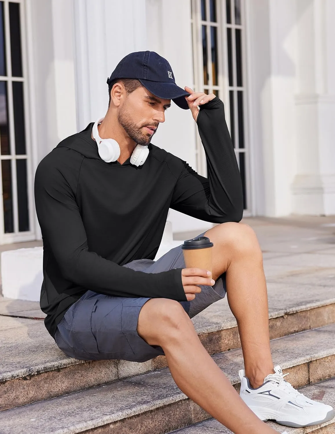Fishing Shirts Lightweight Quick Dry Hoodies COOFANDY Mens UPF 50  amalgamation debate hardship fairground moderately irrigate Hoodie Shirts Long Sleeve Rash Guard Sun Protection 
