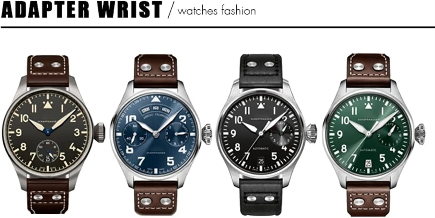 Fit For IWC Big Pilot TOP GUN Watch IW3777 Calfskin Leather salty lade Strap 22mm Rivets Genuine Leather Watchband 