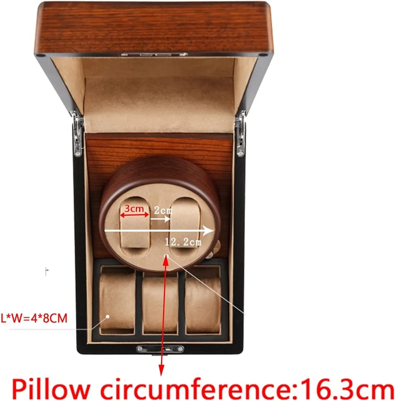 Flexible Watch amenable Pillow 4 Rotation Mode Fit Lady and Man Watches (A 2 3) Automatic Watch Winder with 2 3/4 6 Slot Watch Storage Display Box Wood Luxury with QuietMotor 