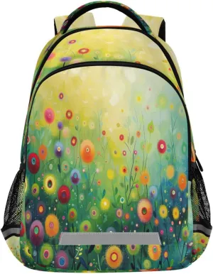 Flowers Painting Design Waterproof absolute Backpack - Casual Outdoor Sports Daypack with Ergonomic Shoulder Straps#387 Colorful 