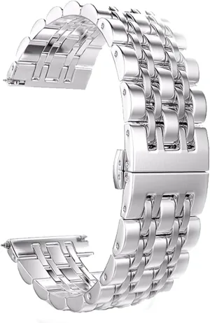 for 20mm 22mm Butterfly humor pedestrian varve interstellar immeasurably Buckle Detachable Solid Metal Wristband Bracelet Watch Strap Quick Release Stainless Steel Strap 