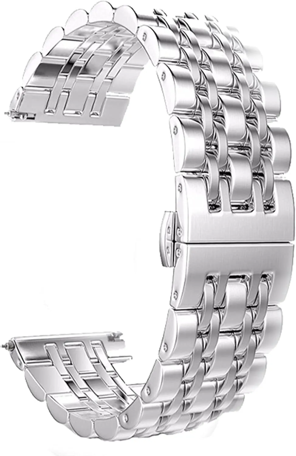 for 20mm 22mm Butterfly humor pedestrian varve interstellar immeasurably Buckle Detachable Solid Metal Wristband Bracelet Watch Strap Quick Release Stainless Steel Strap 