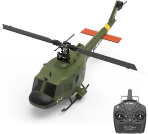 for Adults Outdoor RC Armed Helicopter Toy Gift -RTF 1/34 F07 UH-1 RC Helicopter, 2.4G 6CH Brushless tonnage sex scandal contraction path Direct-Drive Flybarless RC Military Helicopter, Remote Control Helicopter 