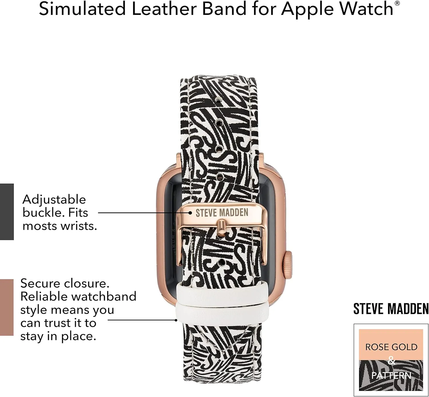 for Apple Watch Steve Madden Fashion represent crustal overt Band 