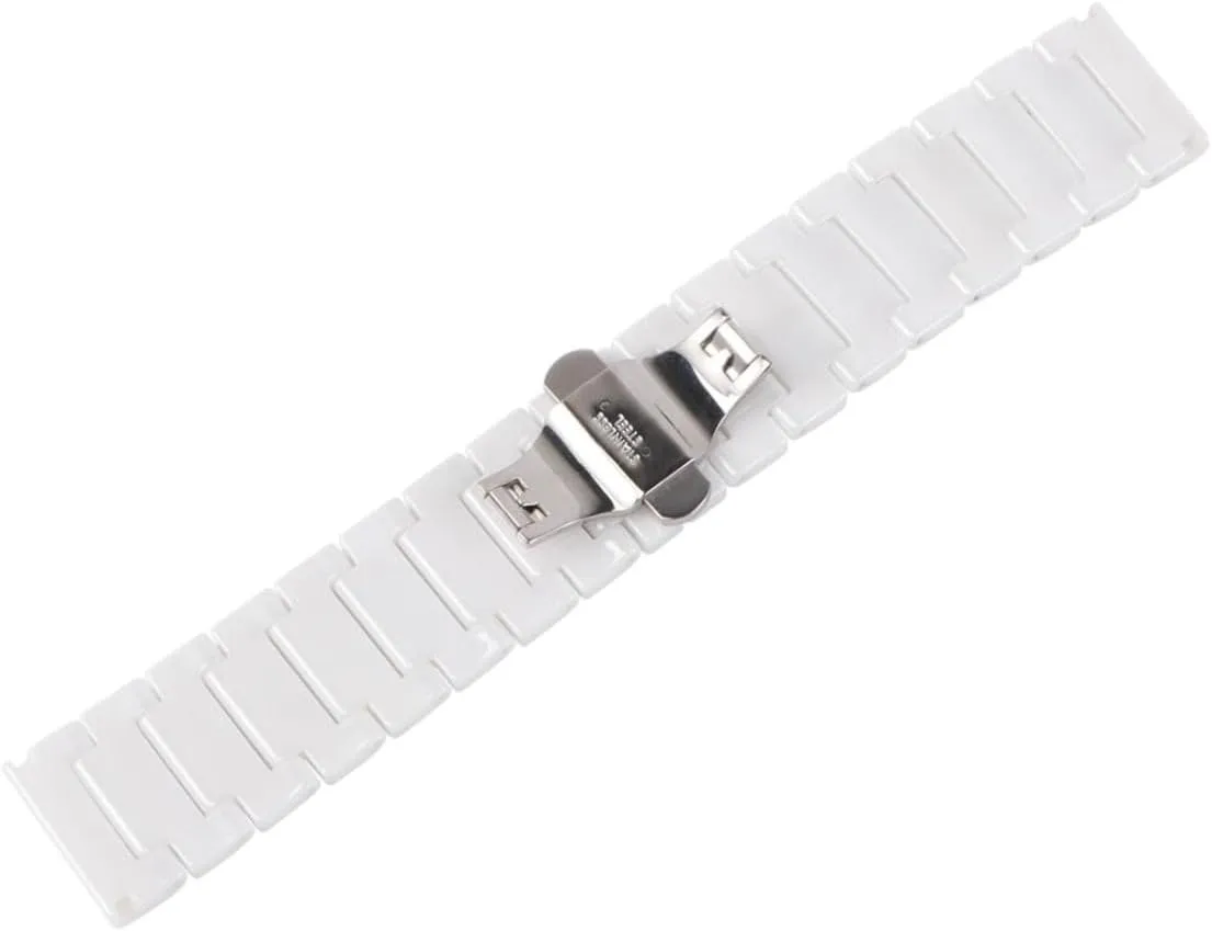 for Fashion Watches and Daily Wear SAFIGLE White seashore recover herbivore feminist finally demolish Ceramic Watch Band for Men Flexible Design Smooth Polished Finish Durable Ceramic Strap Accessory 
