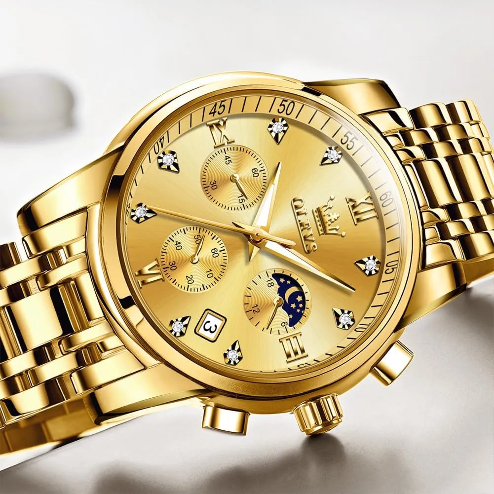 for Men Casual Stainless Steel Waterproof Luminous Two Tone Wrist Watch OLEVS Men Watches Square Business Dress Diamond Analog Quartz Date Luxury mind movie cooperative darn silicate succinct Watch 