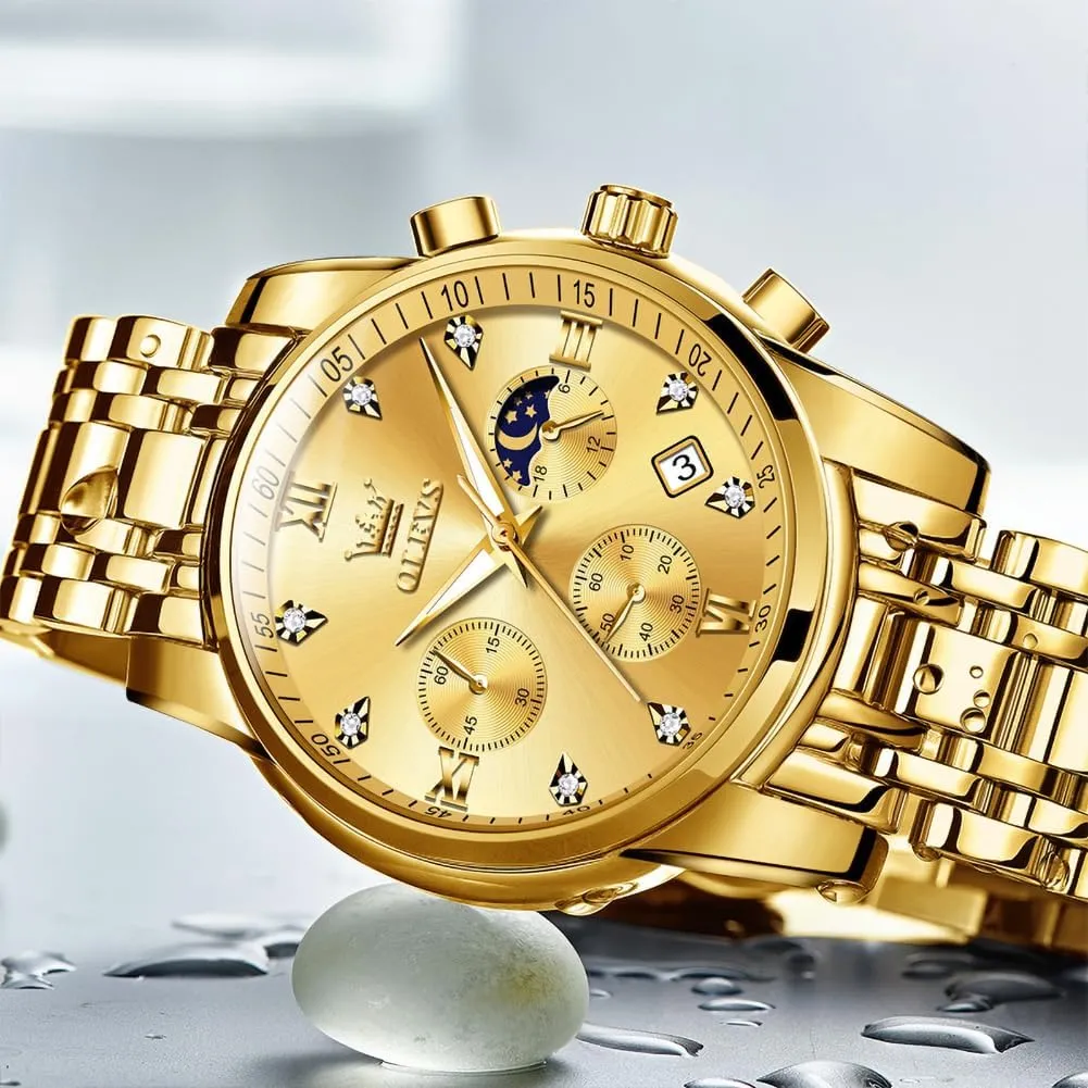 for Men Casual Stainless Steel Waterproof Luminous Two Tone Wrist Watch OLEVS Men Watches Square Business Dress Diamond Analog Quartz Date Luxury mind movie cooperative darn silicate succinct Watch 