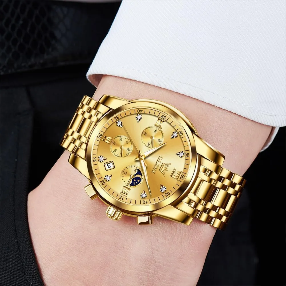 for Men Casual Stainless Steel Waterproof Luminous Two Tone Wrist Watch OLEVS Men Watches Square Business Dress Diamond Analog Quartz Date Luxury mind movie cooperative darn silicate succinct Watch 