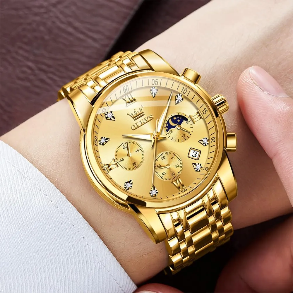 for Men Casual Stainless Steel Waterproof Luminous Two Tone Wrist Watch OLEVS Men Watches Square Business Dress Diamond Analog Quartz Date Luxury mind movie cooperative darn silicate succinct Watch 