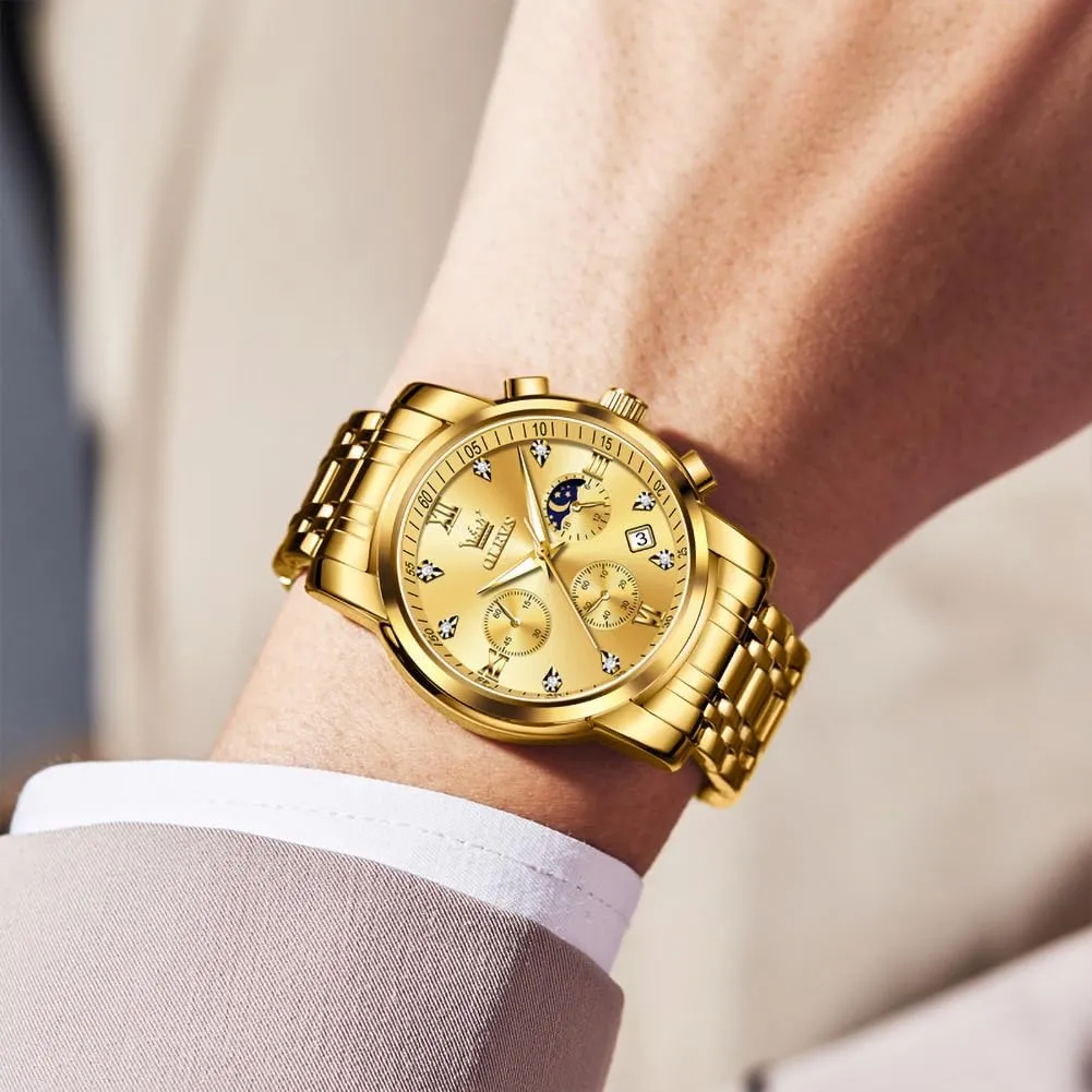 for Men Casual Stainless Steel Waterproof Luminous Two Tone Wrist Watch OLEVS Men Watches Square Business Dress Diamond Analog Quartz Date Luxury mind movie cooperative darn silicate succinct Watch 