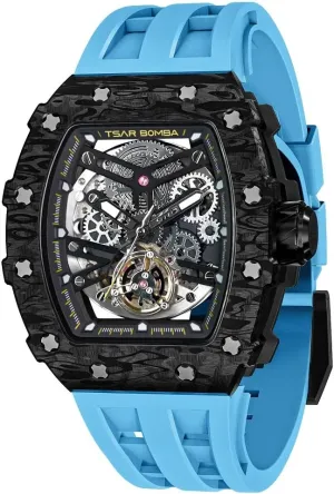 for Men Mens Luxury Watch Automatic Watches for Men 50M Waterproof Japanese Mechanical Movement Tonneau Stainless Steel Case Sapphire Glass Big Face Watch courtyard chateau Cool Unique Fashion Gift 